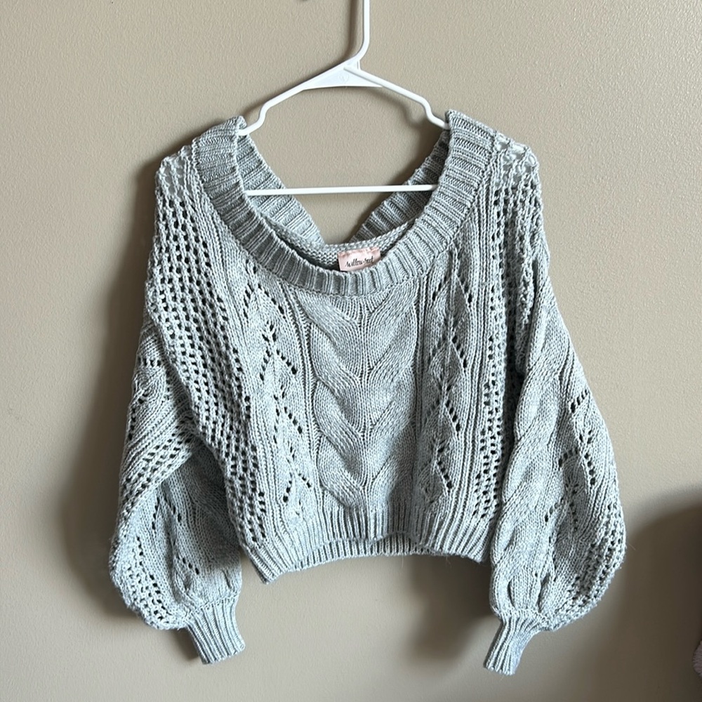 (Xs) Willow and root grey sweater